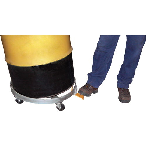 Tilting Drum Dollies, Steel, 900 lbs. Capacity, 23-1/2" Diameter, Hard Rubber Casters NRZ Safety Inc.