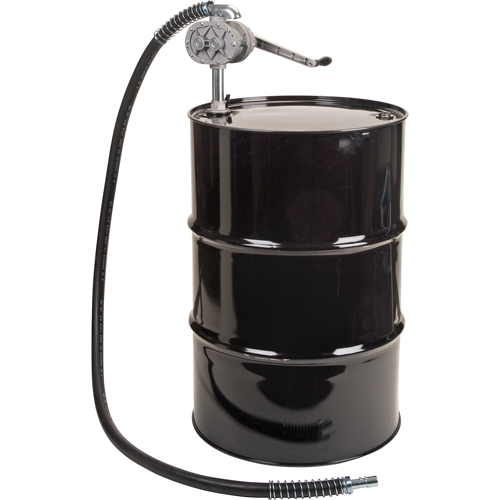 Rotary Lobe Type Drum Pump, Aluminum/Steel, Fits 55 Gal., 1 liter per revolution NRZ Safety Inc.