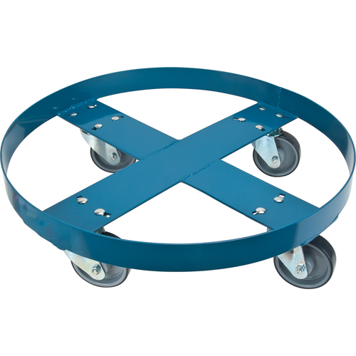 Drum Dolly, Steel, 1000 lbs. Capacity, 24" Diameter, Polyurethane Casters NRZ Safety Inc.