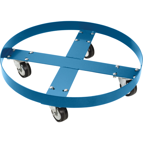 Chariot pour baril, Acier, Capacit&eacute;e 750 lb, Diam&egrave;tre 24", Roue en Polyol&eacute;fine NRZ Safety Inc.