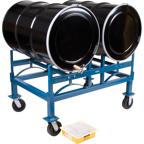 Ensembles de porte-barils & socle roulant empilables, 2 barils, Capacit&eacute; de 1600 lb, 46" la x 30" p x 21-1/2" h NRZ Safety Inc.