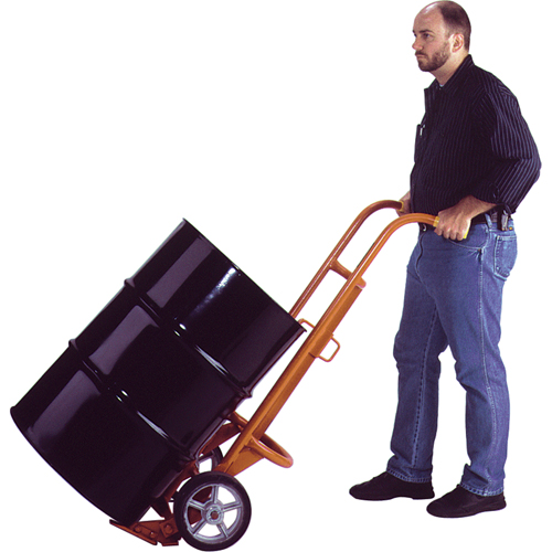 Chariots ergonomiques pour baril, Fabriqu&eacute; en Acier, 55 - 85 gal. US (45 - 70 gal. imp.) NRZ Safety Inc.