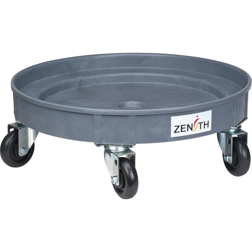 Leak Containment Drum Dolly, 24.25" dia. X 8.625" H, 1.5 US Gal. Spill Cap. NRZ Safety Inc.