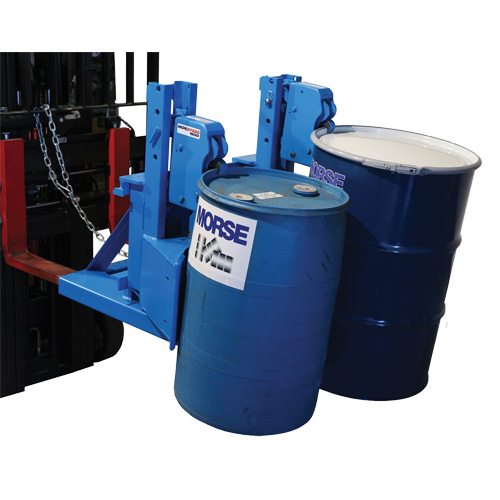 Manipulateur de barils MORSPEED 1500 pour chariot &eacute;l&eacute;vateur, Pour 55 gal. US (45 gal. imp.) NRZ Safety Inc.
