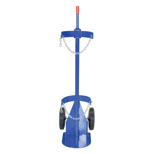 Gas Cylinder Cart, Rubber Wheels, 12" W x 15-1/2" L Base, 500 lbs. NRZ Safety Inc.