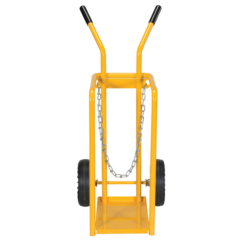 Gas Cylinder Cart, Mold-on Rubber Wheels, 9-13/16" W x 16" L Base, 150 lbs. NRZ Safety Inc.