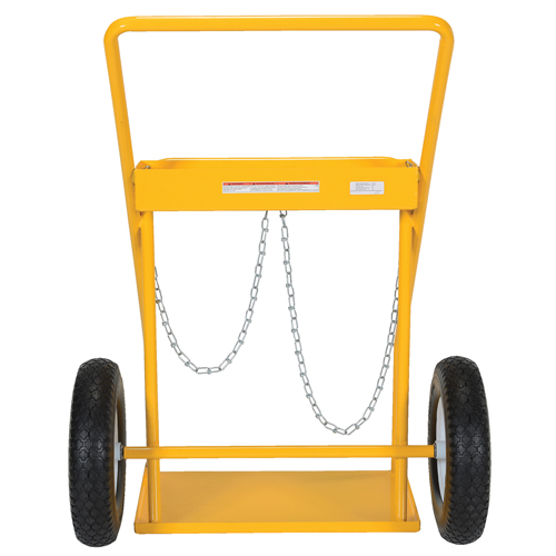 Gas Cylinder Cart, Rubber Wheels, 22" W x 14-1/8" L Base, 250 lbs. NRZ Safety Inc.
