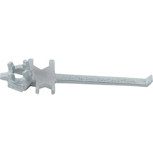 Single Ended Specialty Bung Nut Wrench, 1-1/2" Opening, 7-1/2" Handle, Zinc Cast Steel NRZ Safety Inc.