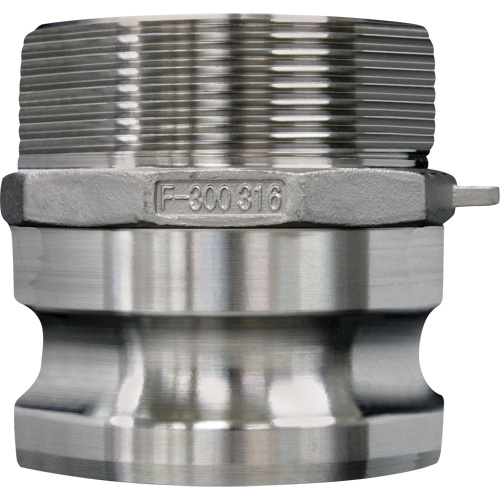 Cam & Groove Coupling, Stainless Steel, Type F, 3", Male NPT, 200 psi NRZ Safety Inc.