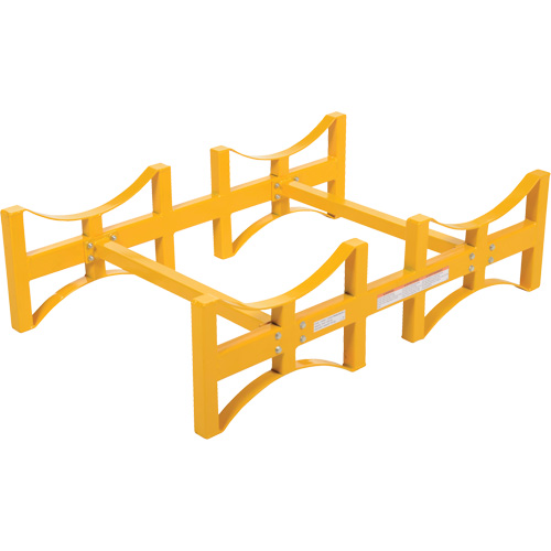 Porte-barils empilable en acier, 2 barils, Capacit&eacute; de 1600 lb, 45-1/2" la x 29-7/8" p x 12-3/4" h NRZ Safety Inc.