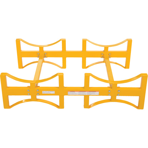 Porte-barils empilable en acier, 2 barils, Capacit&eacute; de 1600 lb, 45-1/2" la x 29-7/8" p x 12-3/4" h NRZ Safety Inc.