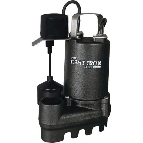 Pompe de puisard submersible en fonte avec interrupteur &agrave; flotteur vertical, 67 gal./min, 33 V, 5 A, 1/3 CV NRZ Safety Inc.