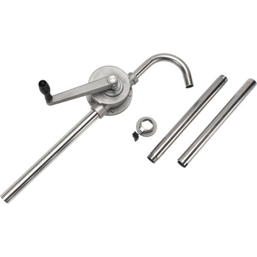 Pompe rotative pour baril, Acier inoxydable, Pour capacit&eacute; 55 gal., 12 oz/course NRZ Safety Inc.