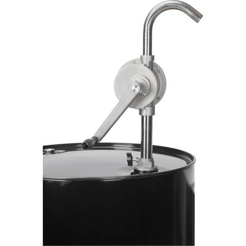 Pompe rotative pour baril, Acier inoxydable, Pour capacit&eacute; 55 gal., 12 oz/course NRZ Safety Inc.