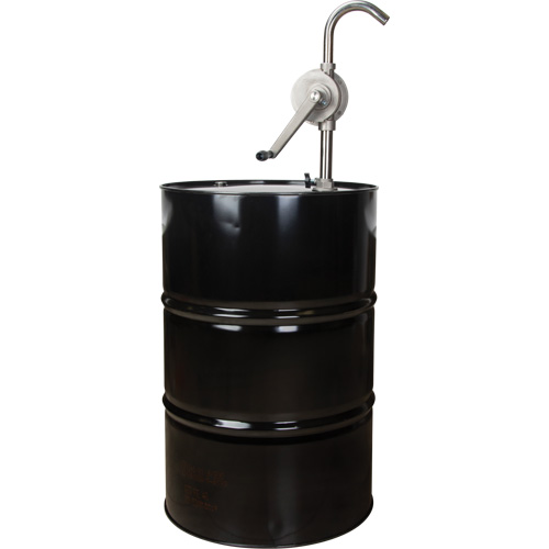Pompe rotative pour baril, Acier inoxydable, Pour capacit&eacute; 55 gal., 12 oz/course NRZ Safety Inc.
