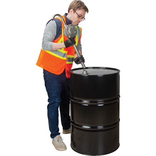 Pompe rotative pour baril, Acier inoxydable, Pour capacit&eacute; 55 gal., 12 oz/course NRZ Safety Inc.