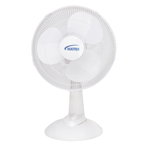 Oscillating Desk Fan with Push Buttons, 12" Diameter, 3 Speeds NRZ Safety Inc.