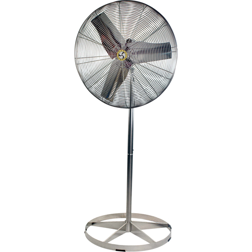 Stainless Steel Food Service Washdown Air Circulating Fans, Industrial, 1 Speed, 24" Diameter NRZ Safety Inc.