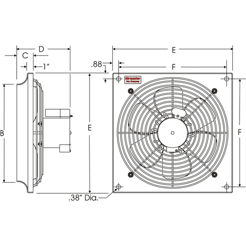 All Purpose Wall Fans, Commercial, 2 Speed, 10" Diameter NRZ Safety Inc.