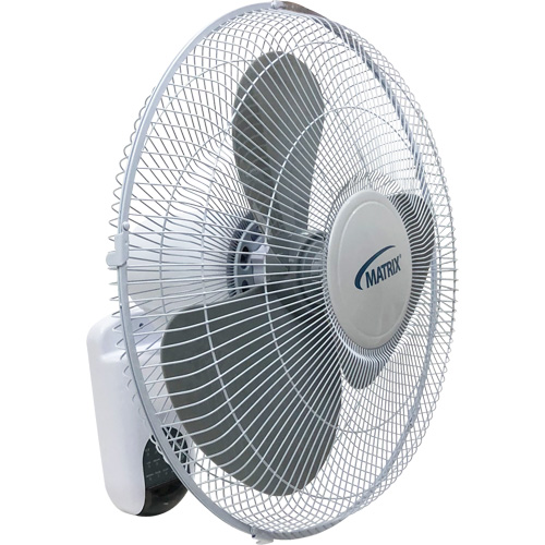 Wall Mount Oscillating Fan, Commercial, 3 Speed, 16" Diameter NRZ Safety Inc.