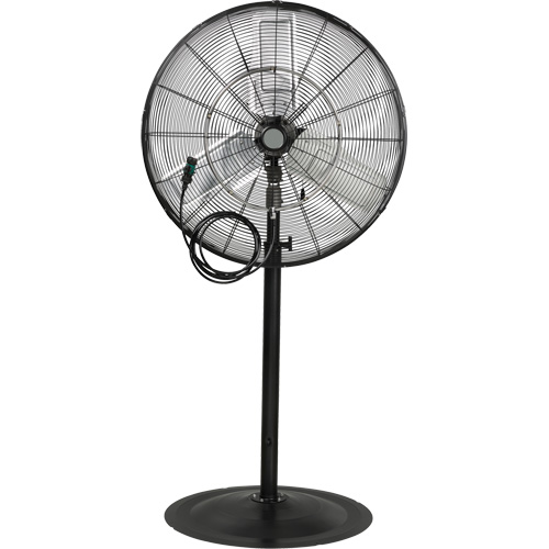 Waterproof Motor Misting & Oscillating Pedestal Fan, Heavy-Duty, 3 Speed, 30" Diameter NRZ Safety Inc.