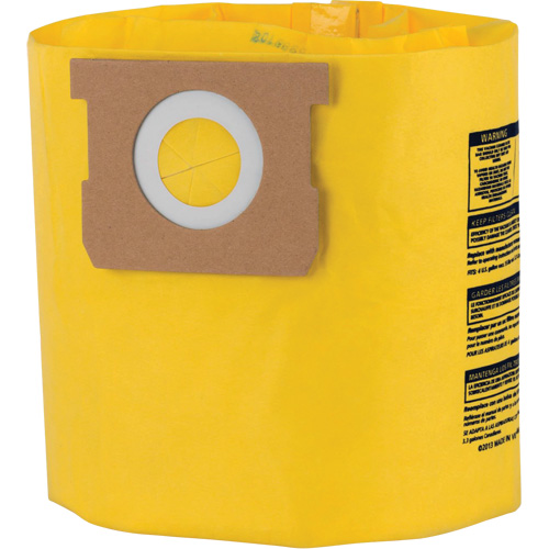 Sacs filtrants jetables &agrave; haute efficacit&eacute; de type D, 4 gal. US NRZ Safety Inc.