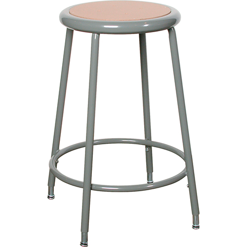 500 Series Stool, Stationary, Adjustable, 25" - 33", Steel/Masonite Seat, Grey NRZ Safety Inc.