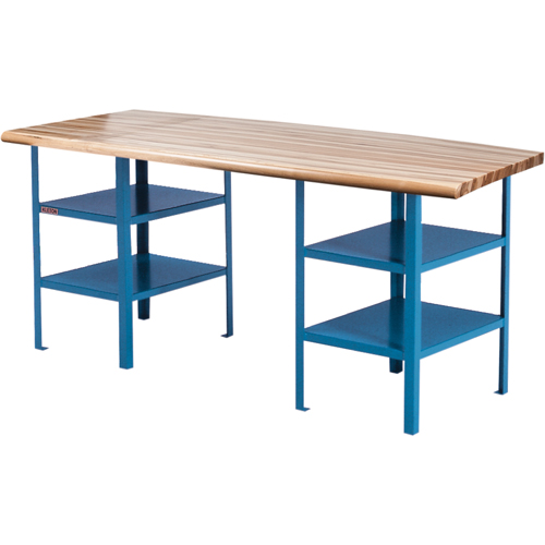 Extra Heavy-Duty Pedestal Workbench, 2500 lbs. Cap., 120" W x 30" D, 34" H NRZ Safety Inc.