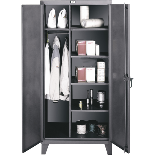 Armoires de rangement/penderies, Acier, 60" la x 24" p x 72" h, Gris NRZ Safety Inc.