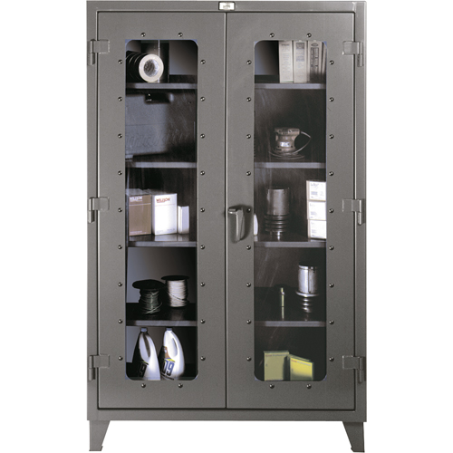 Clearview Cabinets, Steel, 4 Shelves, 60" H x 48" W x 24" D NRZ Safety Inc.