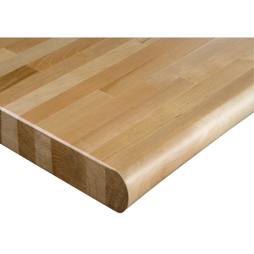 Laminated Hardwood Workbench Top, 96" W x 48" D, Bullnose Edge, 1-3/4" Thick NRZ Safety Inc.