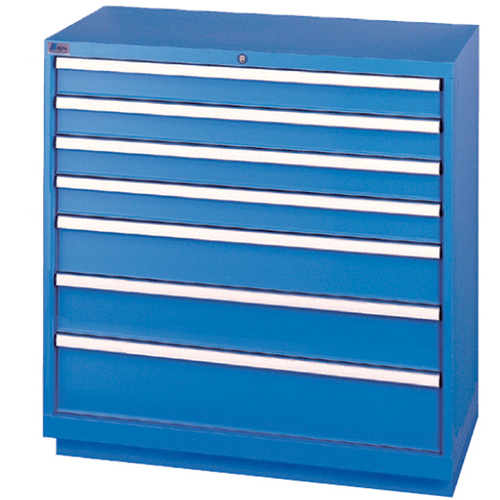 Armoires de rangement avec tiroirs, 7 tiroirs, 40-1/4" la x 22-1/2" p x 41-3/4" h, Bleu brillant NRZ Safety Inc.