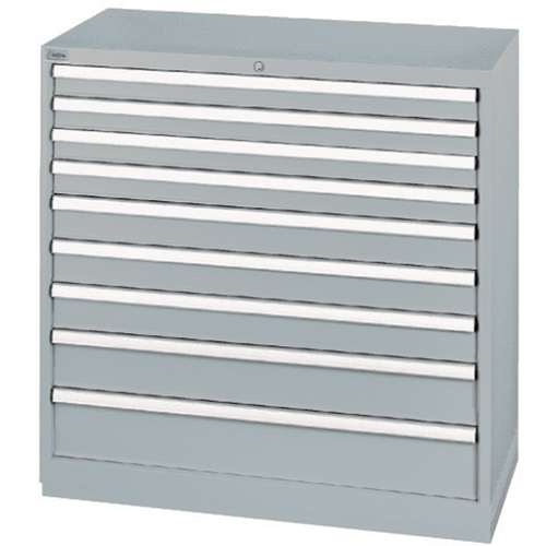 Drawer Cabinets, 9 Drawers, 40-1/4" W x 22-1/2" D x 41-3/4" H, Grey NRZ Safety Inc.