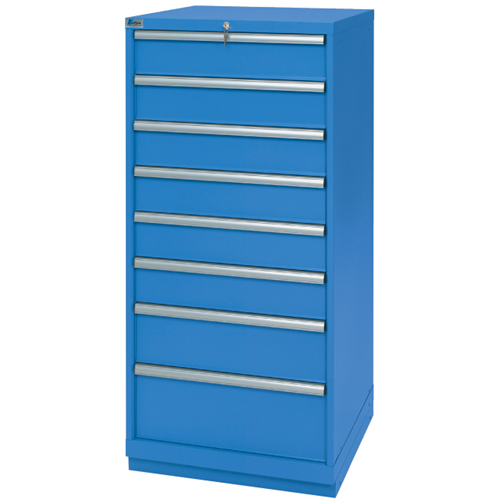 Drawer Cabinets, 8 Drawers, 28-1/4" W x 28-1/2" D x 59-1/2" H, Bright blue NRZ Safety Inc.
