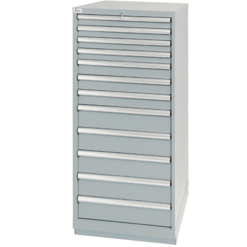 Drawer Cabinets, 12 Drawers, 28-1/4" W x 28-1/2" D x 59-1/2" H, Grey NRZ Safety Inc.
