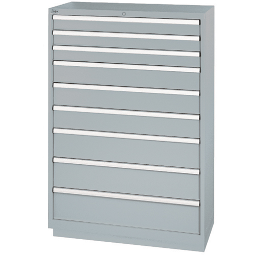 Drawer Cabinets, 9 Drawers, 40-1/4" W x 22-1/2" D x 59-1/2" H, Grey NRZ Safety Inc.
