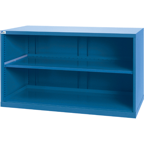 Shelf Cabinets, Steel, 33-1/2" H x 56-1/2" W x 28-1/2" D, Bright blue NRZ Safety Inc.