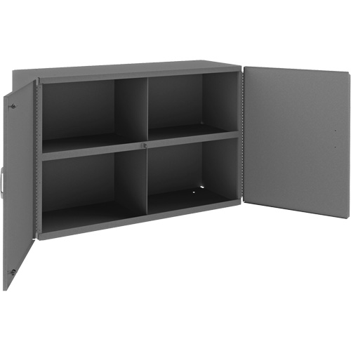 Armoire murale, 24" h x 33-13/16" la x 12-3/8" p, 1 tablettes, Acier, Gris NRZ Safety Inc.
