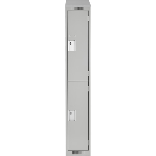Clean Line Lockers, 2 -tier, 12" x 18" x 78", Steel, Grey, Rivet (Assembled) NRZ Safety Inc.