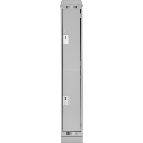 Casiers Clean Line, 2 niveaux, 12" x 18" x 82", Acier, Gris, Rivet (assembl&eacute;) NRZ Safety Inc.