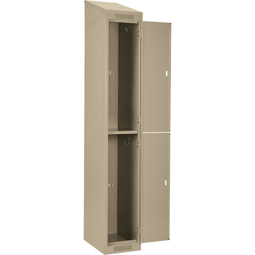 Clean Line Lockers, 2 -tier, Bank of 4, 48" x 18" x 78", Steel, Beige, Rivet (Assembled) NRZ Safety Inc.