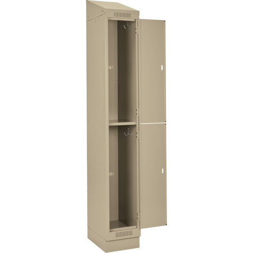 Clean Line Lockers, 2 -tier, Bank of 4, 48" x 18" x 82", Steel, Beige, Rivet (Assembled) NRZ Safety Inc.