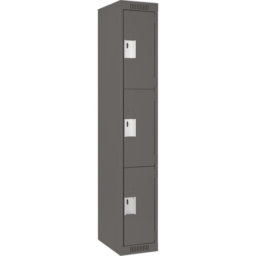 Casiers Clean Line, 3 niveaux, 12" x 18" x 72", Acier, Charbon, Rivet (assembl&eacute;) NRZ Safety Inc.