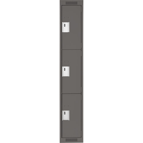 Casiers Clean Line, 3 niveaux, 12" x 18" x 72", Acier, Charbon, Rivet (assembl&eacute;) NRZ Safety Inc.