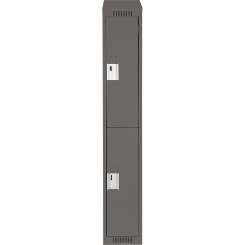 Casiers Clean Line, 2 niveaux, 12" x 18" x 78", Acier, Charbon, Rivet (assembl&eacute;) NRZ Safety Inc.