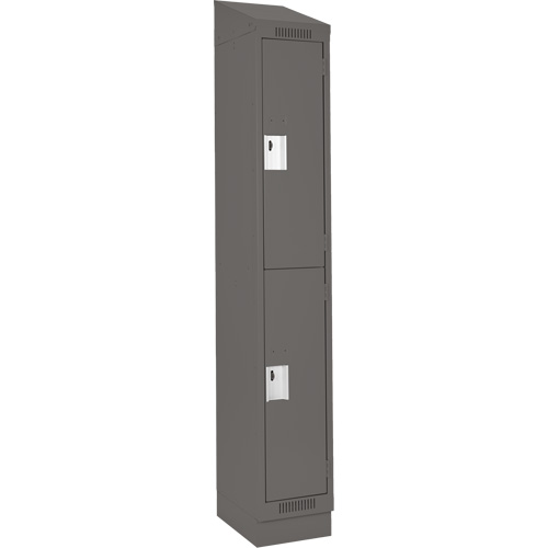 Casiers Clean Line, 2 niveaux, 12" x 18" x 82", Acier, Charbon, Rivet (assembl&eacute;) NRZ Safety Inc.