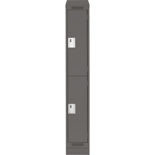 Casiers Clean Line, 2 niveaux, 12" x 18" x 82", Acier, Charbon, Rivet (assembl&eacute;) NRZ Safety Inc.