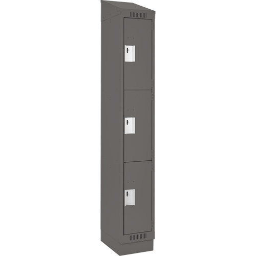 Casiers Clean Line, 3 niveaux, 12" x 18" x 82", Acier, Charbon, Rivet (assembl&eacute;) NRZ Safety Inc.