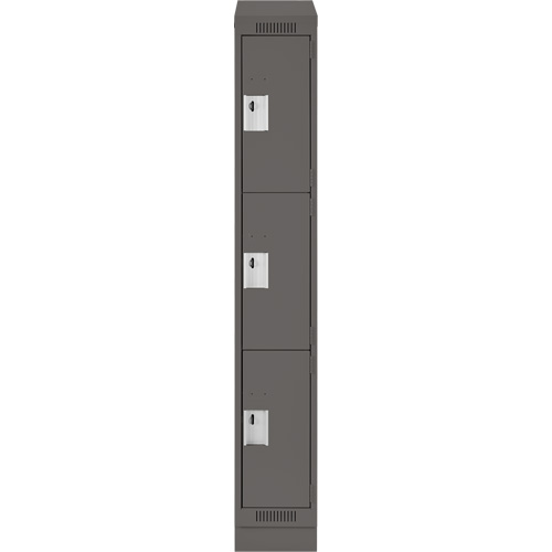 Casiers Clean Line, 3 niveaux, 12" x 18" x 82", Acier, Charbon, Rivet (assembl&eacute;) NRZ Safety Inc.
