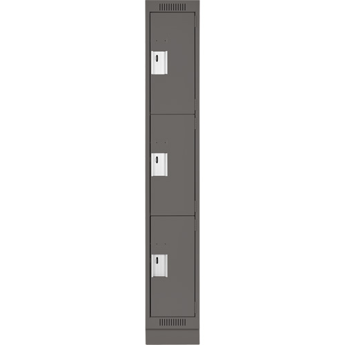 Casiers Clean Line, 3 niveaux, 12" x 18" x 76", Acier, Charbon, Rivet (assembl&eacute;) NRZ Safety Inc.